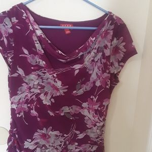 Purple floral blouse